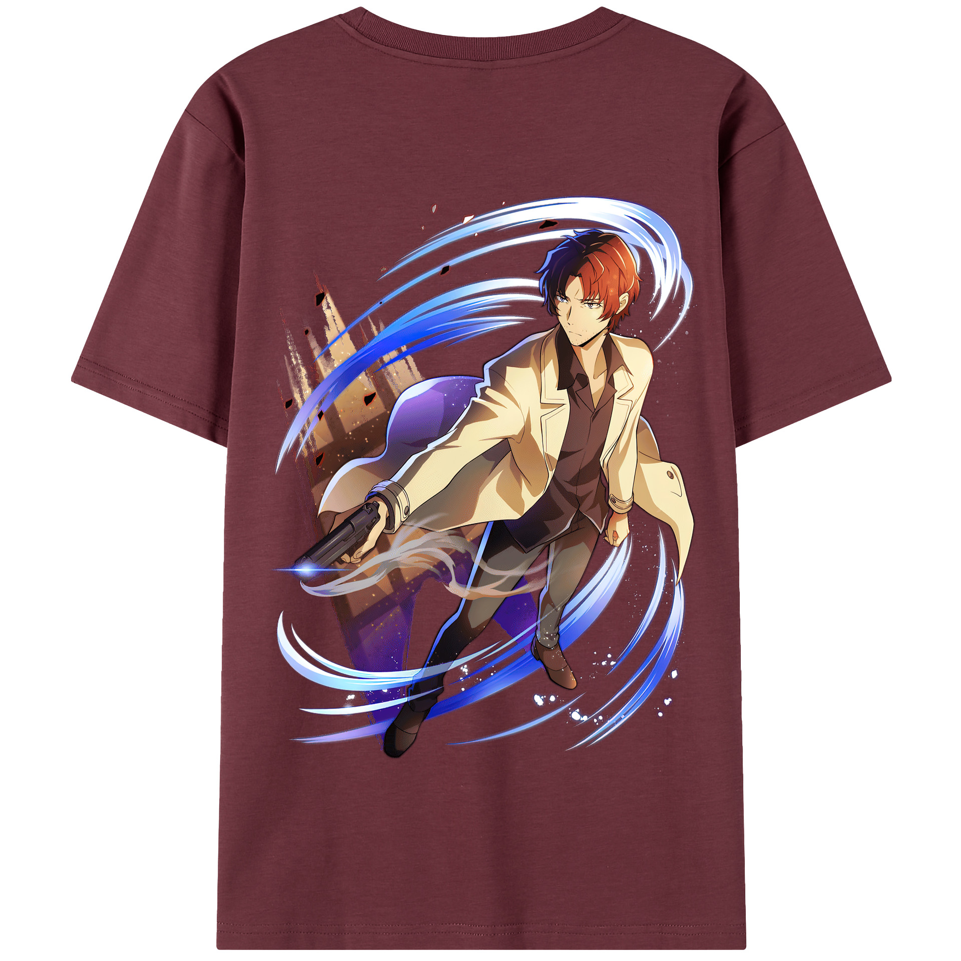 （画像用） 文豪ストレイドッグス Bungo Stray Dogs 綿100％半袖Tシャツ（背面プリント）